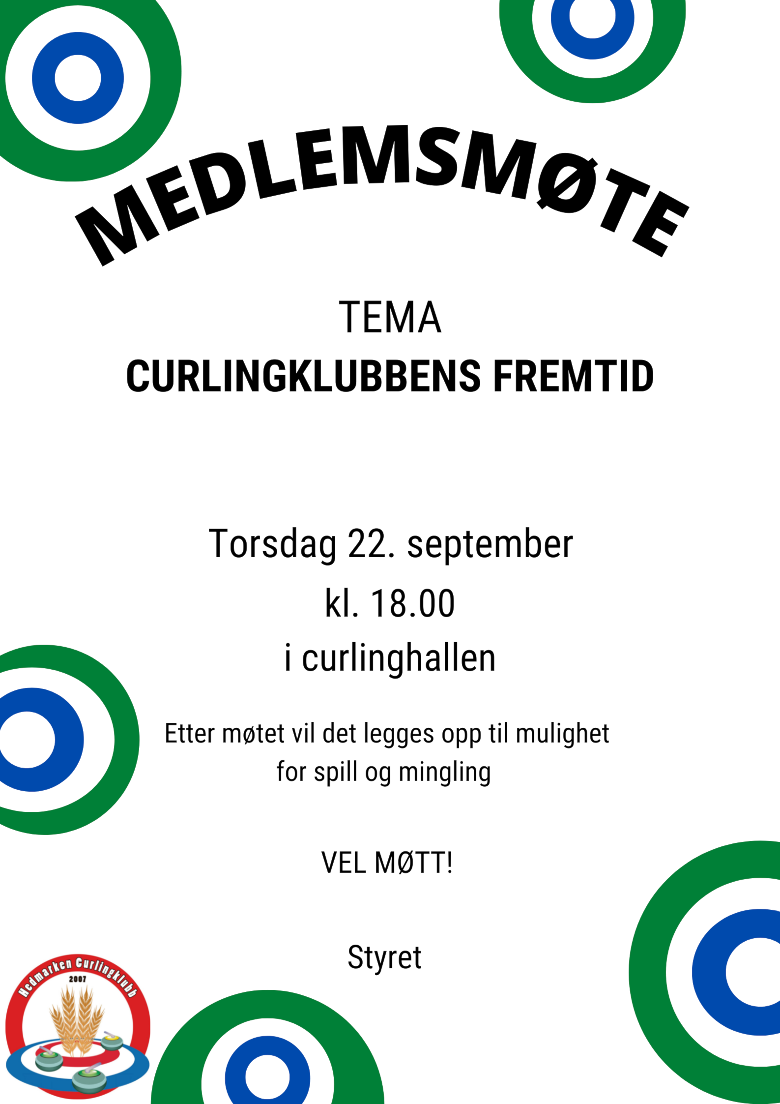 Medlemsmøte 22. september